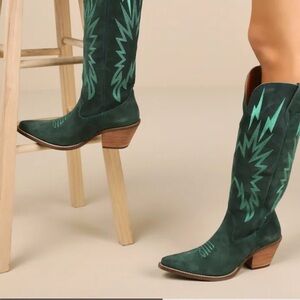 Dingo Green and Brown Western Boots 7.5